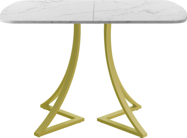 Изображение товара Обеденный стол AMC Elite Е24(1200) D2 (золото/мрамор кристалл)