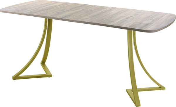 Изображение товара Обеденный стол AMC Elite Е24(1200) D2 (золото/дуб уайт-ривер песочно-бежевый)