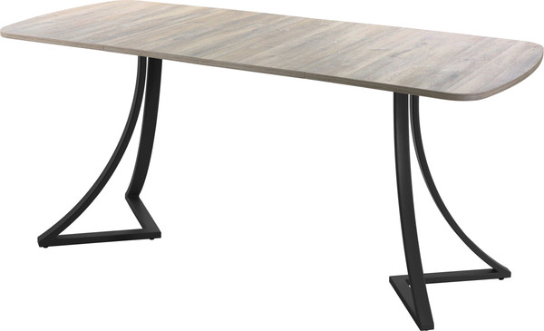 Изображение товара Обеденный стол AMC Elite Е24(1100) D2 (черный/дуб уайт-ривер песочно-бежевый)