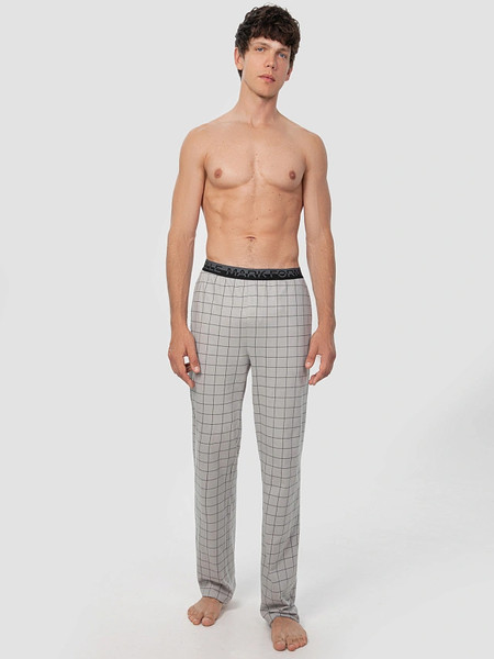 Изображение товара Штаны домашние Mark Formelle 581134 (р.102-182/188, черная клетка на сером)