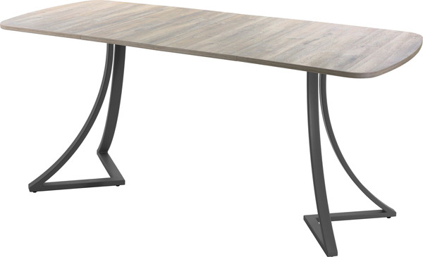 Изображение товара Обеденный стол AMC Elite Е24(1100) D2 (графит/дуб уайт-ривер песочно-бежевый)