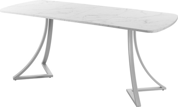 Изображение товара Обеденный стол AMC Elite Е24(1100) D2 (серебро/мрамор кристалл)