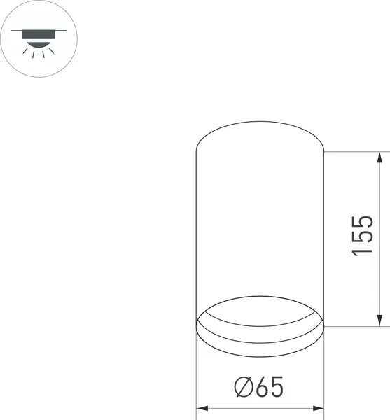 Изображение товара Плафон Arlight SP-POLO-SURFACE-R65 WH / 024220(1)