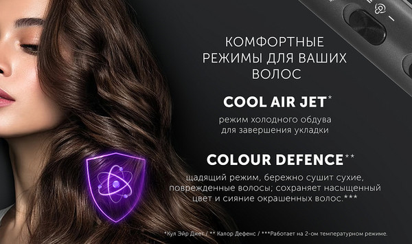 Изображение товара Фен Polaris PHD 2044Ti Quattro Ionic (графитовый)