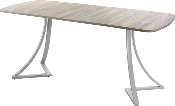 Изображение товара Обеденный стол AMC Elite Е24(1100) D2 (серебро/дуб уайт-ривер песочно-бежевый)