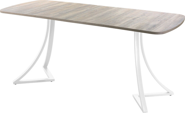 Изображение товара Обеденный стол AMC Elite Е24(1100) D2 (белый/дуб уайт-ривер песочно-бежевый)