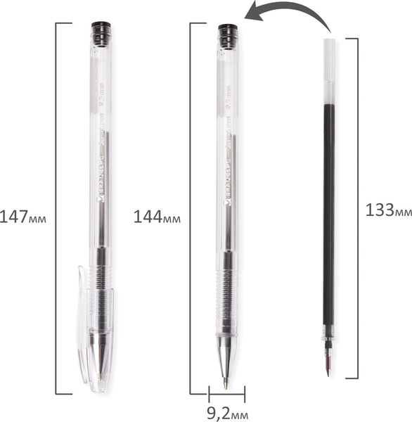 Изображение товара Ручка гелевая Brauberg Jet / 141018 (черный)