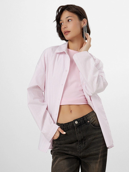Изображение товара Рубашка Mark Formelle 502985 (р.170-88-94, бело-лиловые полосы на розовом облаке)