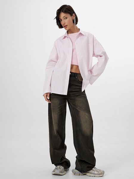 Изображение товара Рубашка Mark Formelle 502985 (р.170-88-94, бело-лиловые полосы на розовом облаке)