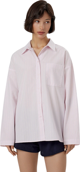 Изображение товара Рубашка Mark Formelle 502985 (р.170-92-98, бело-лиловые полосы на розовом облаке)