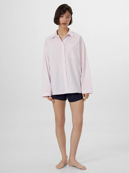Изображение товара Рубашка Mark Formelle 502985 (р.170-96-102, бело-лиловые полосы на розовом облаке)