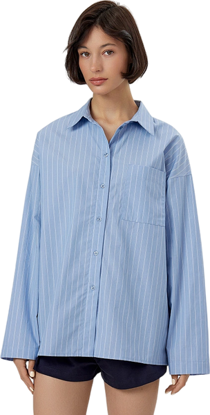 Изображение товара Рубашка Mark Formelle 502985 (р.170-104-110, белые полосы на темно-голубом)