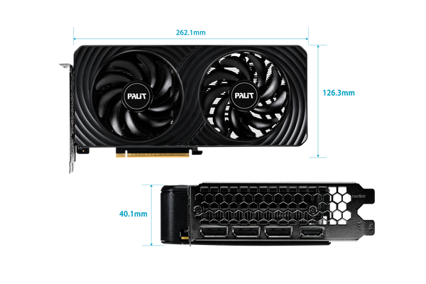 Изображение товара Видеокарта Palit RTX5050 8GB PA-RTX5050 DUAL OC 8GB (NE65050S19P1-GB2070D)