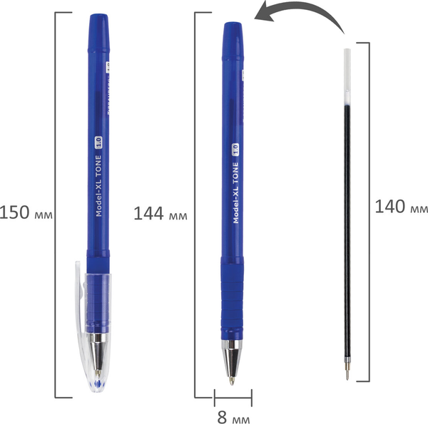 Изображение товара Ручка шариковая Brauberg Model-XL Tone / 143248 (синий)
