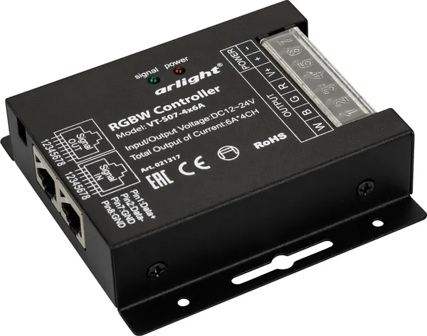 Изображение товара Контроллер для светодиодной ленты Arlight VT-S07-4x6A / 021317