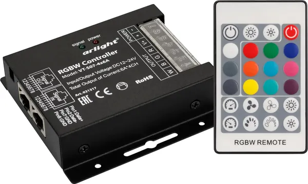 Изображение товара Контроллер для светодиодной ленты Arlight VT-S07-4x6A / 021317