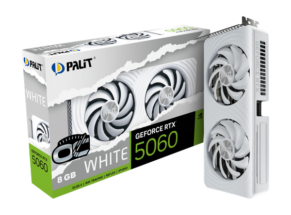 Изображение товара Видеокарта Palit RTX5060 WHITE OC 8GB (NE75060U19P1-GB2063M)