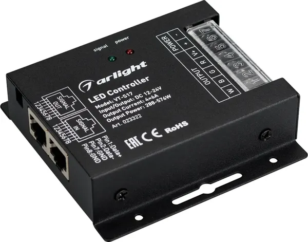 Изображение товара Контроллер для светодиодной ленты Arlight VT-S17-4x6A / 023322