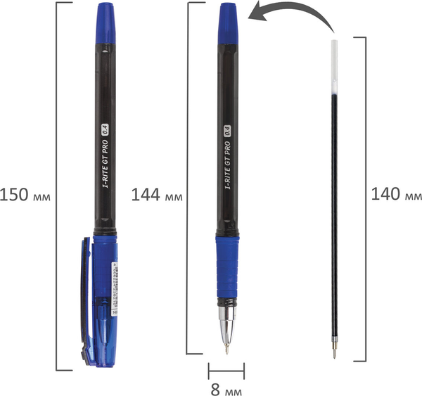 Изображение товара Ручка шариковая Brauberg I-Rite Gt Pro / 143303 (синий)