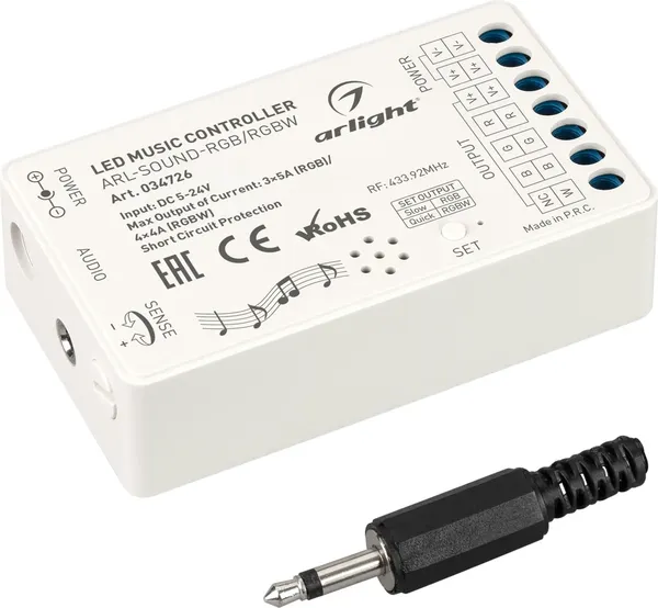 Изображение товара Контроллер для светодиодной ленты Arlight ARL-SOUND-RGB/RGBW / 034726