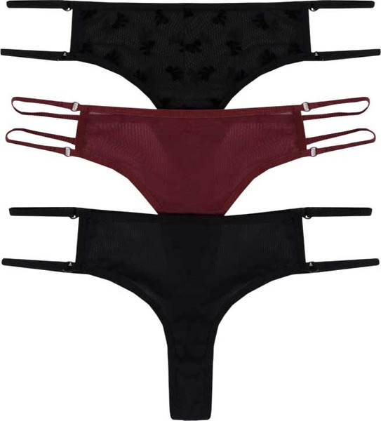 Изображение товара Комплект женских трусов Mark Formelle 412438-3 (р.102, бантики на черном)