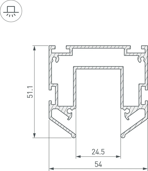 Изображение товара Профиль для шинопровода Arlight MAG-STRETCH-25-2000 / 035719