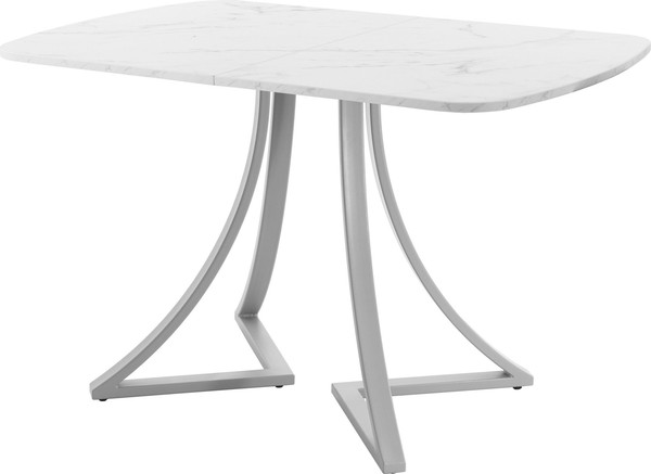 Изображение товара Обеденный стол AMC Elite Е24(1200) D2 (серебро/мрамор кристалл)