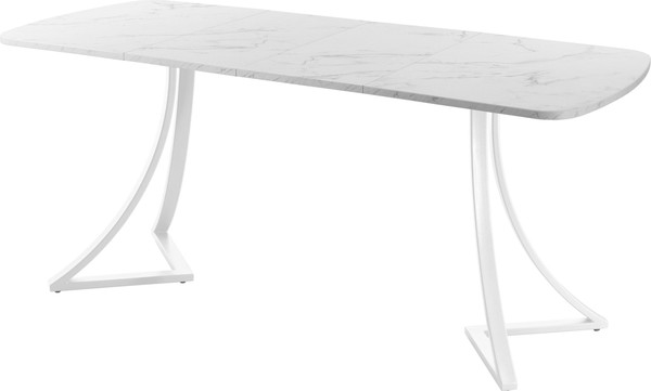 Изображение товара Обеденный стол AMC Elite Е24(1200) D2 (белый/мрамор кристалл)