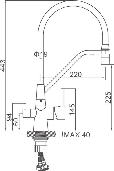 Изображение товара Смеситель Ledeme L4897-2