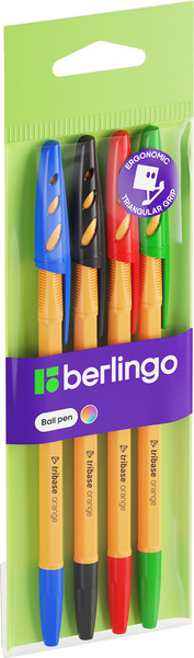 Изображение товара Набор шариковых ручек Berlingo Tribase Orange / CBp_70104 (4шт)