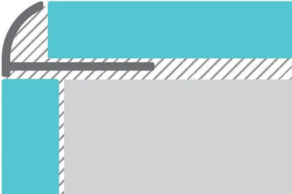 Изображение товара Уголок под плитку Profiling Полукруглый ПО-8 (2.7м, серебристый)