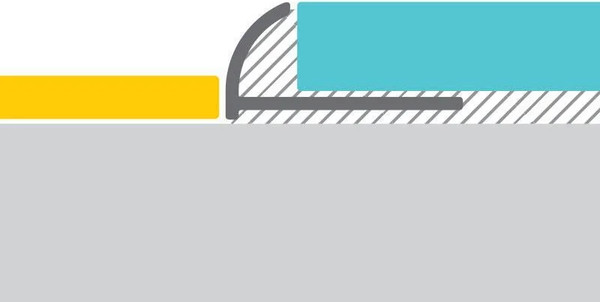 Изображение товара Уголок под плитку Profiling Полукруглый ПО-8 (2.7м, серебристый)