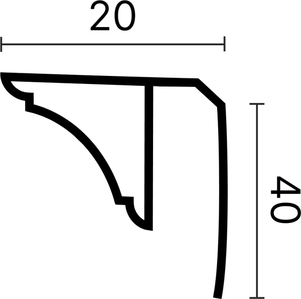 Изображение товара Плинтус потолочный STELLA Для ПВХ панелей Golden Ray (3м)