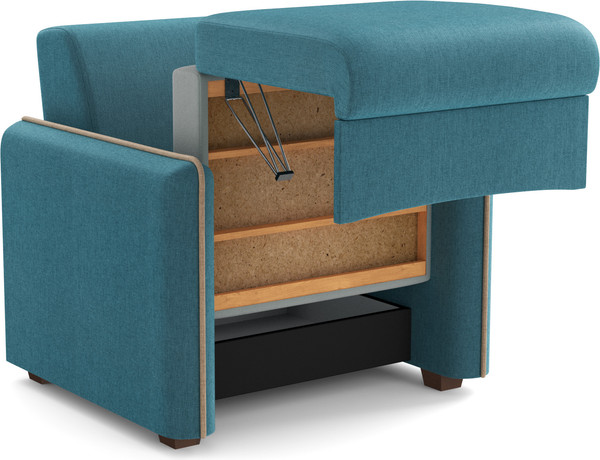 Изображение товара Кресло-кровать Олмеко Авалон М (жаккард тесла деним/жаккард тесла крем)