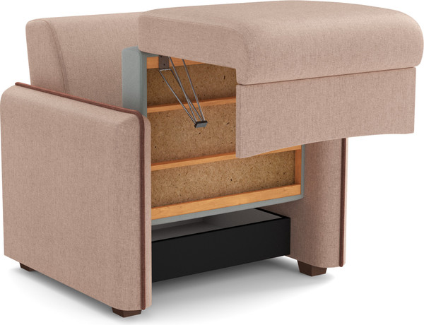 Изображение товара Кресло-кровать Олмеко Авалон М (жаккард тесла крем/жаккард тесла шоколад)