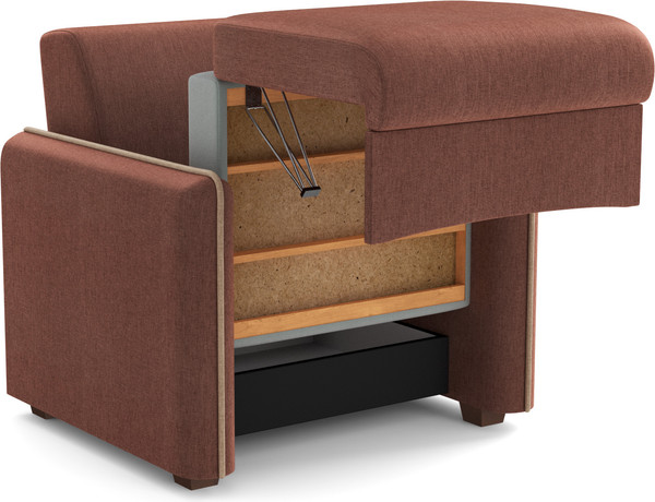 Изображение товара Кресло-кровать Олмеко Авалон М (жаккард тесла шоколад/жаккард тесла крем)