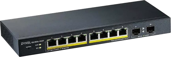 Изображение товара Коммутатор ZyXEL GS1900-10HP-EU0102F