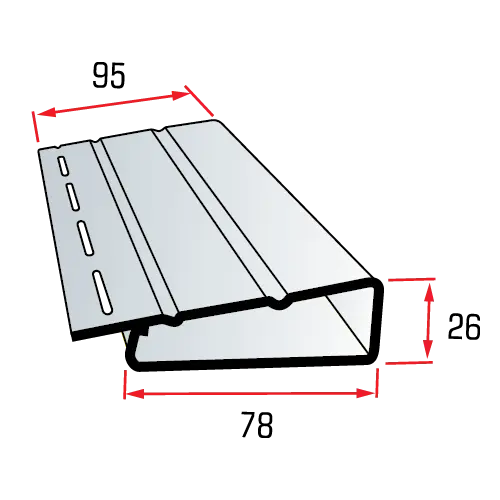 Изображение товара Наличник для сайдинга Альта-профиль Т-09 (3м, коричневый)