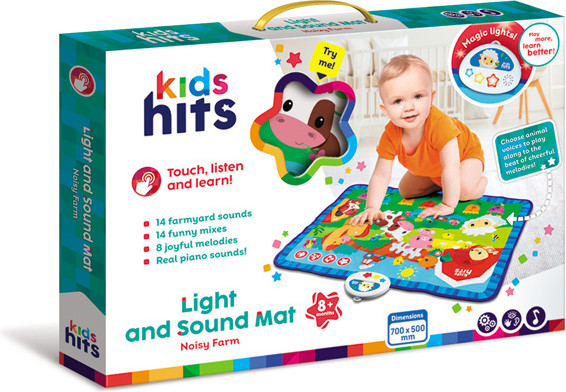 Изображение товара Музыкальная игрушка Kids Hits Коврик с огоньками Кто пасется на лугу KH04/002