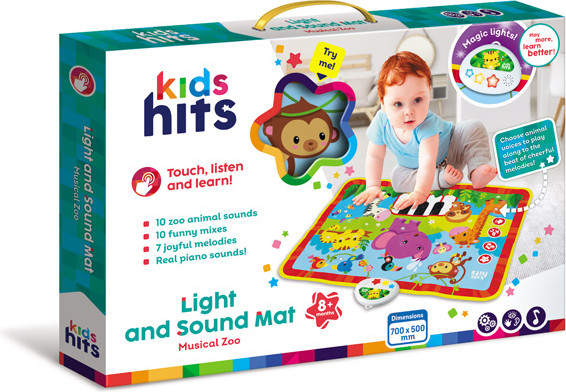 Изображение товара Музыкальная игрушка Kids Hits Коврик с огоньками Обезьянка и ее друзья KH04/003