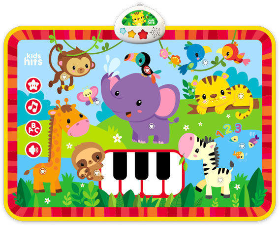 Изображение товара Музыкальная игрушка Kids Hits Коврик с огоньками Обезьянка и ее друзья KH04/003