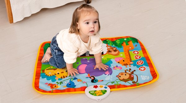 Изображение товара Музыкальная игрушка Kids Hits Коврик с огоньками Обезьянка и ее друзья KH04/003