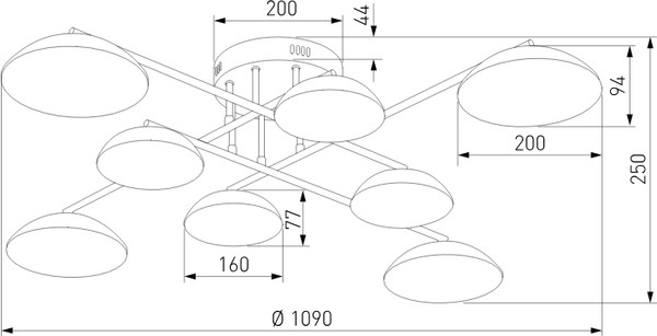 Изображение товара Люстра Евросвет Ripple 50389 LED 3000 (латунь)