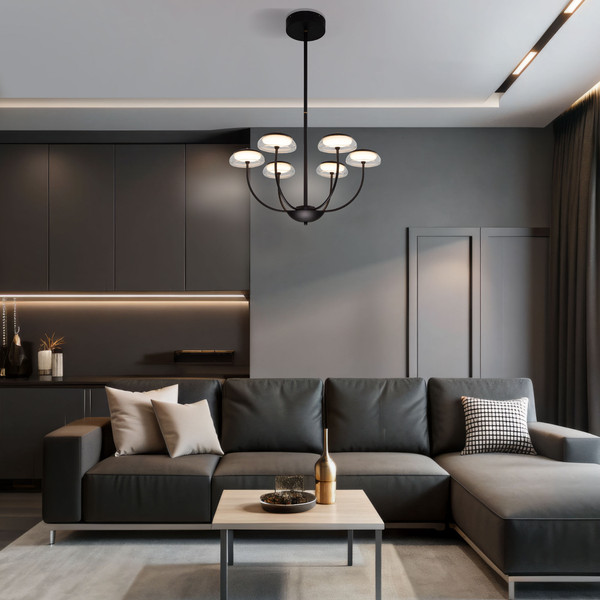 Изображение товара Люстра Евросвет Fungo 50388 LED 3000 (черный)