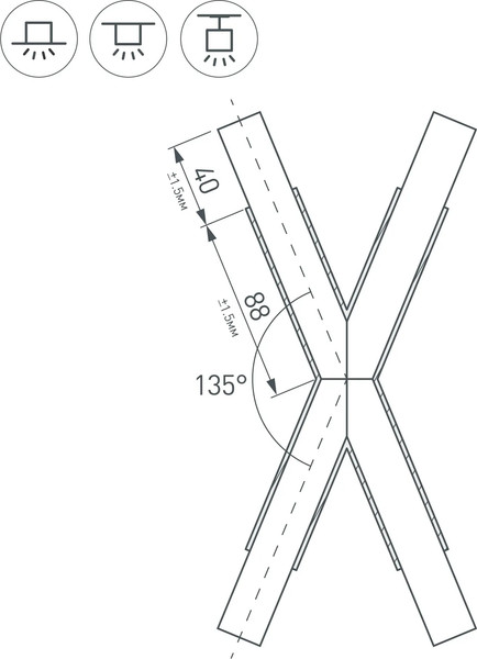 Изображение товара Крестовина для профилей Arlight PLS-LOCK-H25-Х135 / 026245