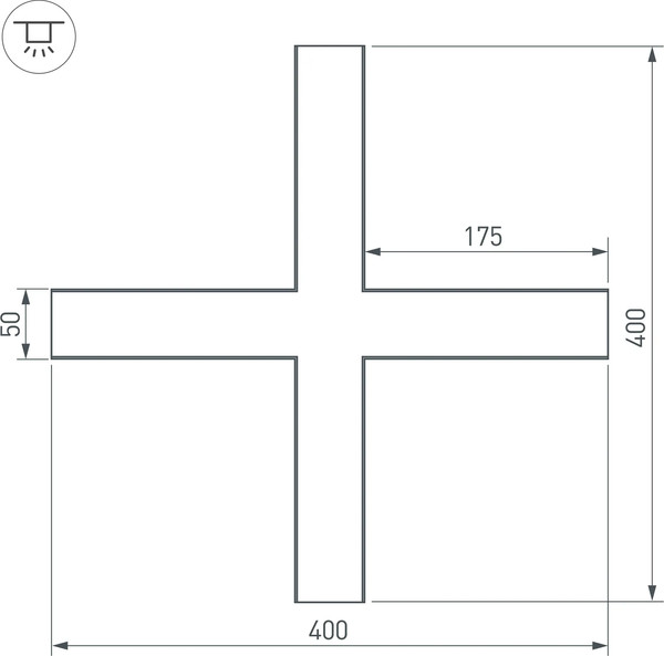 Изображение товара Крестовина для профилей Arlight SL-LINE-5035 / 030118