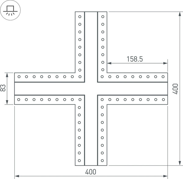 Изображение товара Крестовина для профилей Arlight SL-LINIA32-FANTOM / 030099