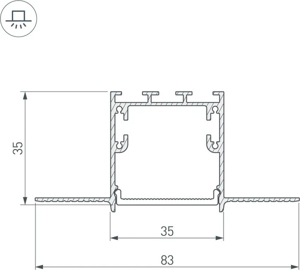 Изображение товара Крестовина для профилей Arlight SL-LINIA32-FANTOM / 030099