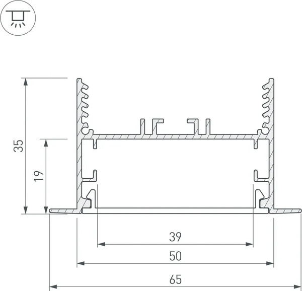 Изображение товара Крестовина для профилей Arlight SL-LINIA65-F / 030127