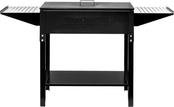 Изображение товара Мангал Chugun Invest Дачный разборный 700х350х190мм 2мм (с боковыми столиками и крышкой)